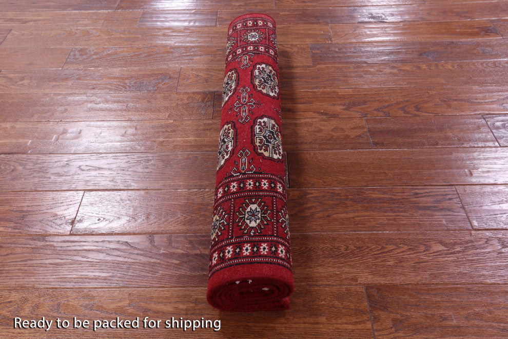 3' 1" X 5' 4" Silky Bokhara Handmade Wool Rug - Q13807