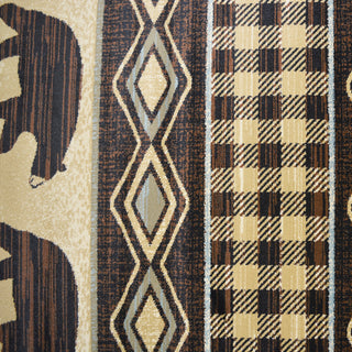 Lodge King Bear Down Lodge Area Rug, Antique, 7'10"x9'10"