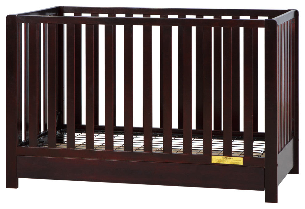 Emma 4-in-1 Convertible Crib With Drawer, Espresso
