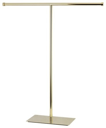 Kingston Brass T-Shape Towel Rack, Polished Brass