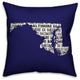 Purple Maryland Go Team 16x16 Spun Poly Pillow