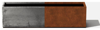 Metallic Series Corten Steel Window Box Planter, 36"