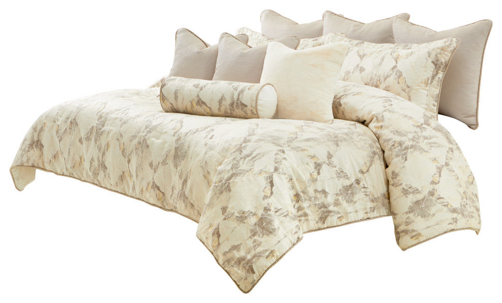 Glennridge 9-Piece Queen Comforter Set Frost