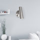 Satin Chrome Modern Wall With Frosted Acrylic