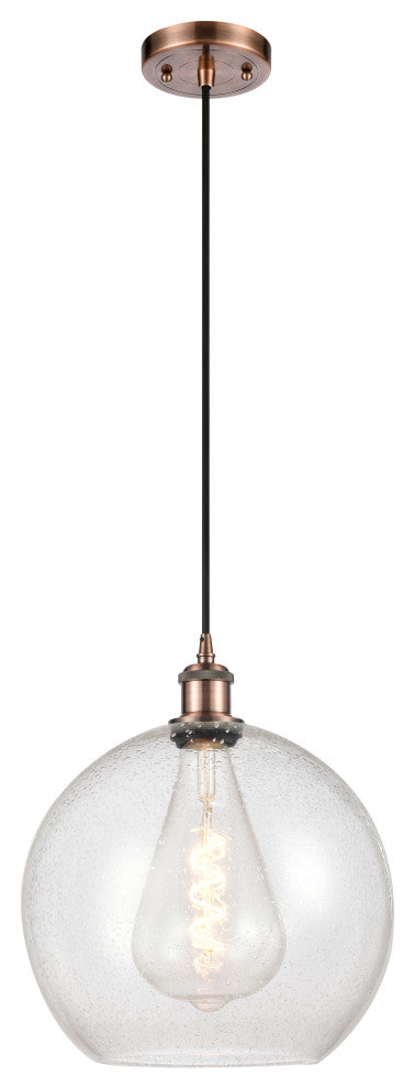 Innovations 516-1P-AC-G124-12-LED 1 Light Mini Pendant, Antique Copper