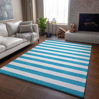 Premium Machine Washable Mayfield AMF528 Teal 5' x 7'6" Rug