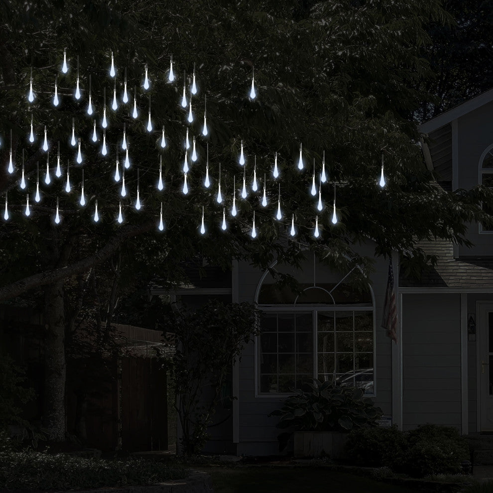 Pure Garden 8 Mode Solar LED String Lights, Cool White