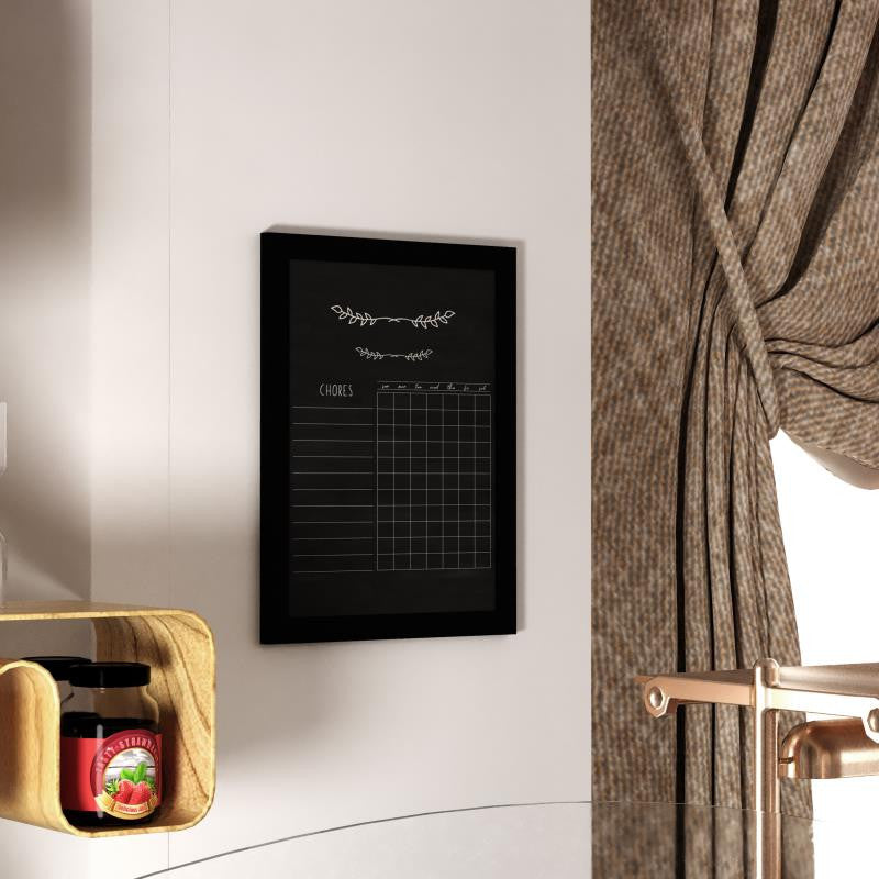 Canterbury Wall Mount Magnetic Chalkboard Sign Set-11" x 17", Black, 11" X 17"