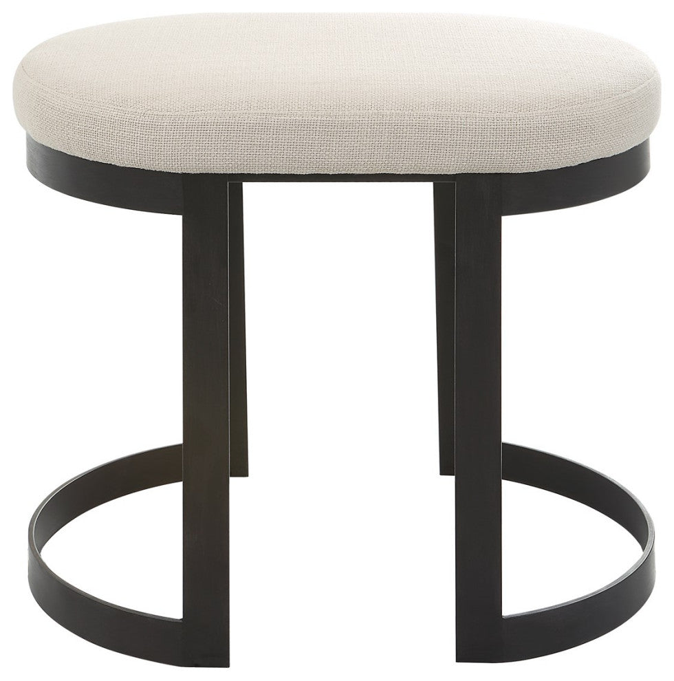 Uttermost Infinity Accent Stool 23697, Black