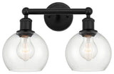 Innovations 616-2W-BK-G122-6 2 Light 15" Bath Vanity Light, Matte Black