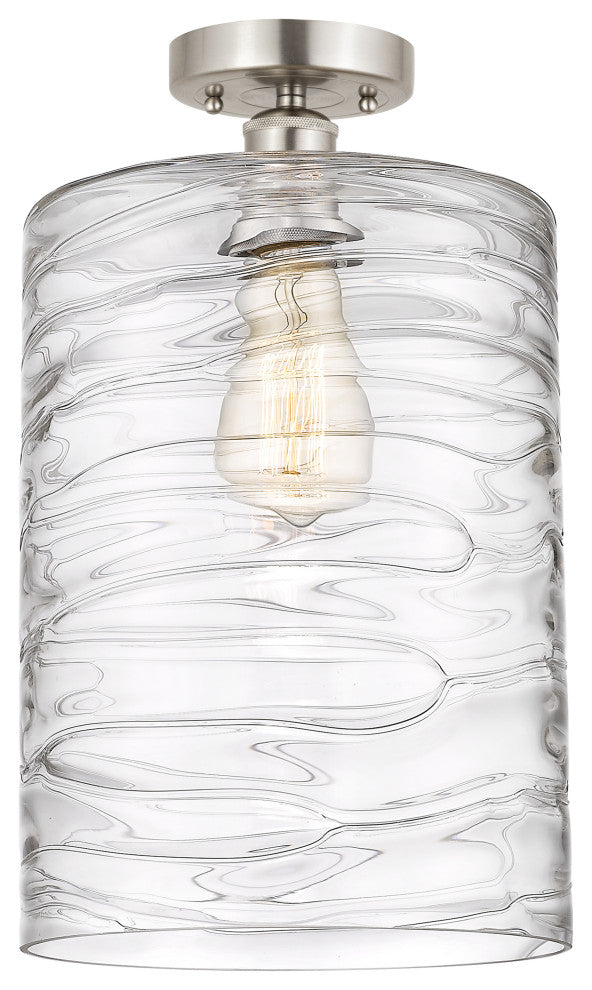 Innovations 616-1F-SN-G1113-L 1 Light Semi-Flush Mount, Brushed Satin Nickel