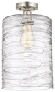 Innovations 616-1F-SN-G1113-L 1 Light Semi-Flush Mount, Brushed Satin Nickel