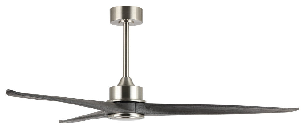 60" 3-Blade Reversible DC Motor Ceiling Fan with Remote, Brushed Nickel