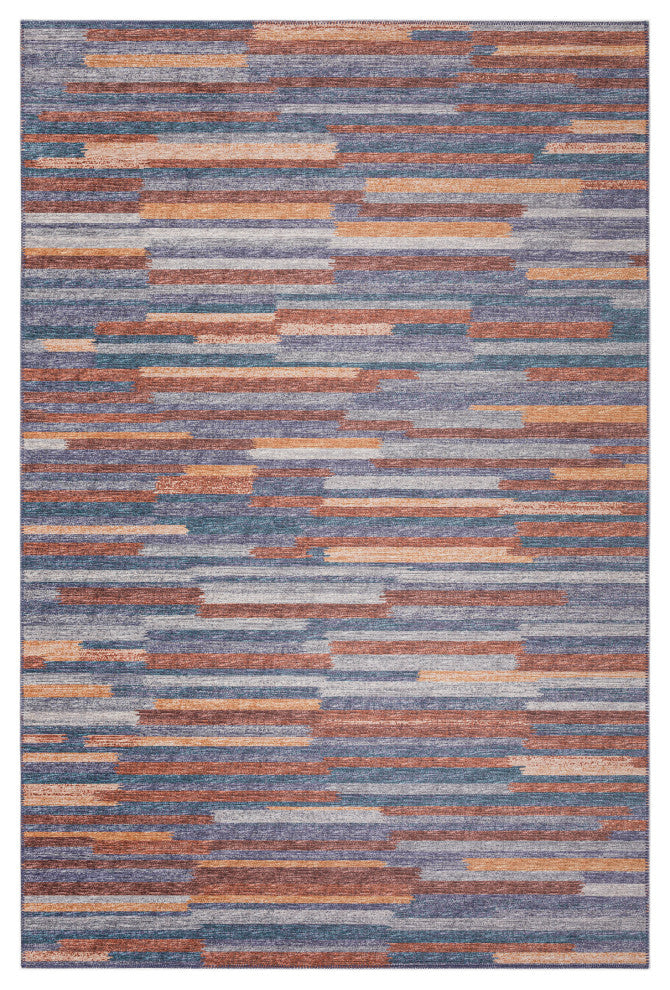 Indoor/Outdoor Sedona SN8 Denim Machine Washable 3' x 5' Rug