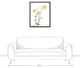 Yellow and Green Floral Botanicals 24x30 Walnut Floating Framed Canvas