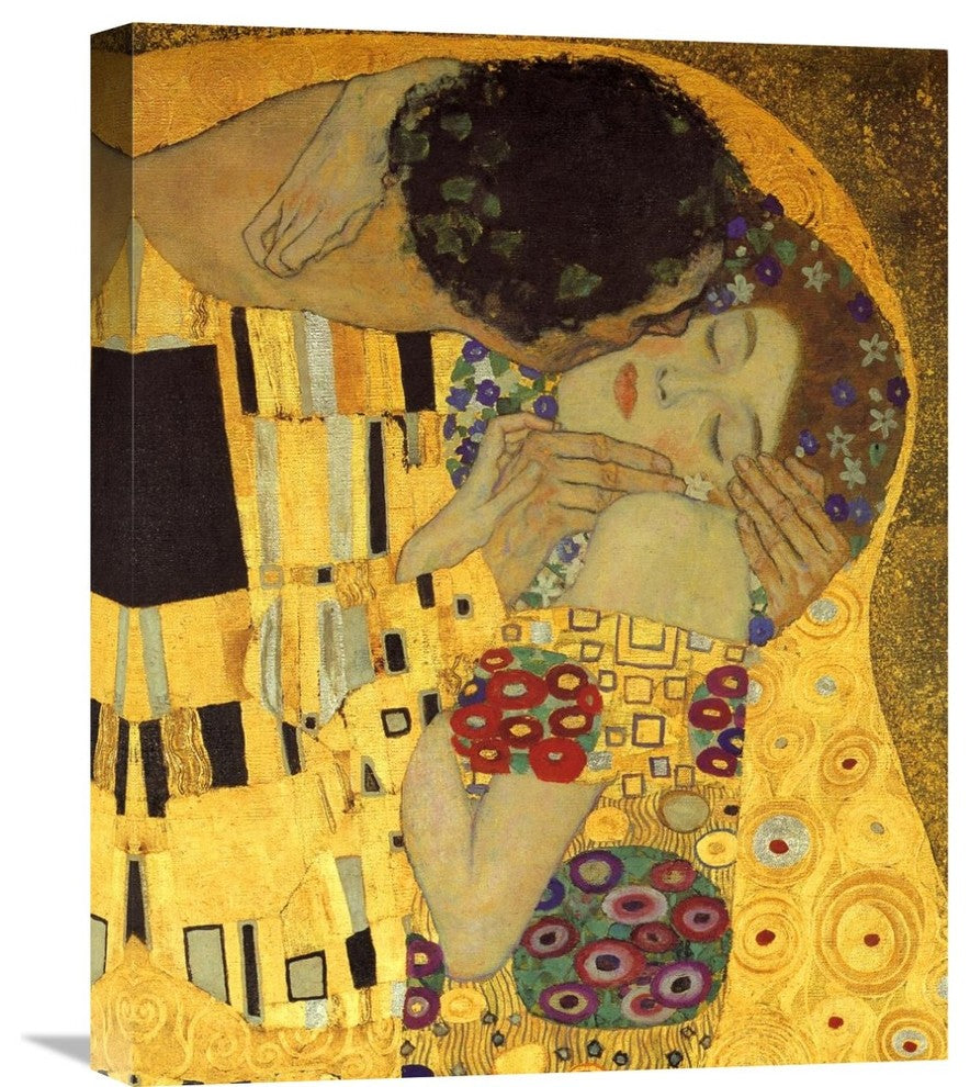 "The Kiss (detail 2)" Stretched Canvas Giclee by Gustav Klimt, 17"x22"