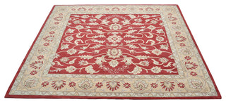 HAND TUFTED WOOL ECO-FRIENDLY AREA RUGS - Square,Red Gold,Oriental