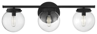 3-Light Bathroom Vanity Light, Matte Black