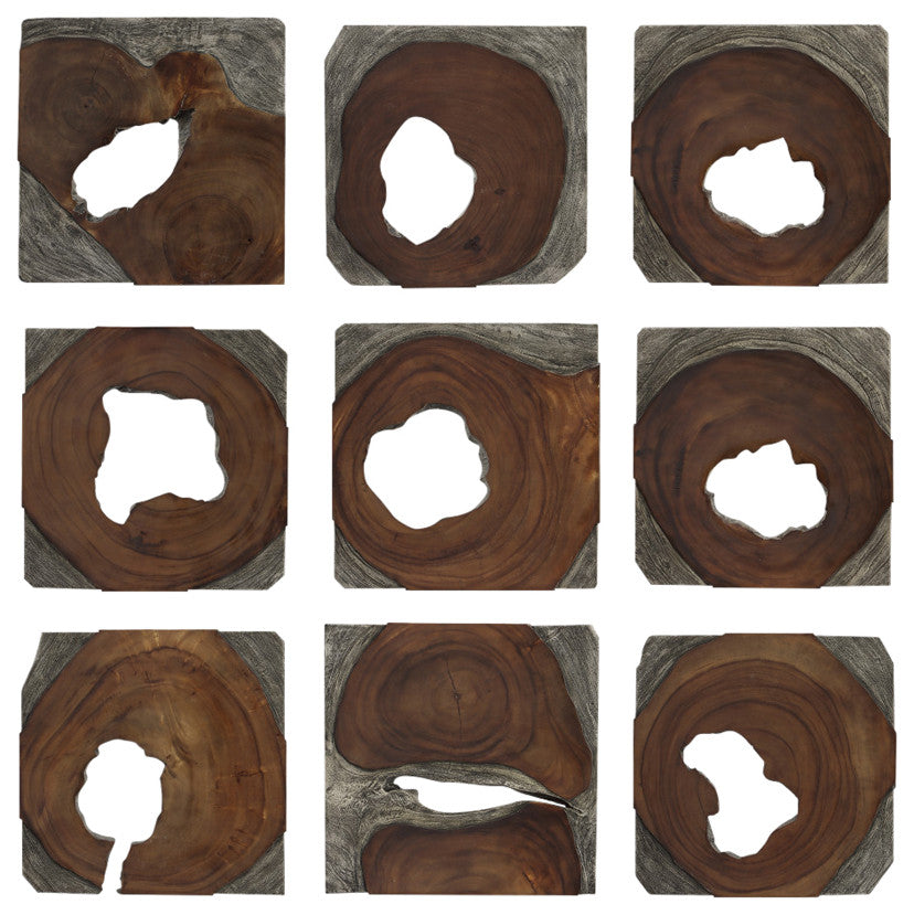 Uttermost Jungle Wood Paneled Wall Art, 9-Piece Set