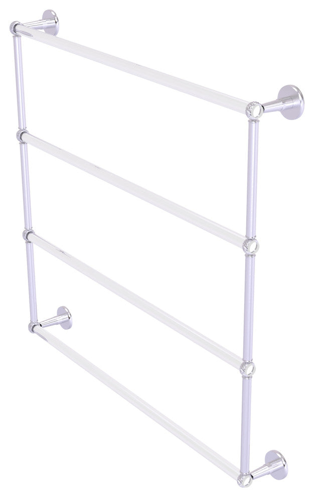 Clearview 4 Tier 36" Ladder Towel Bar with Twisted Accents, Satin Chrome