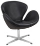 Bow Lounge Chair, Black Leather