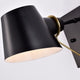 Baxter 1-Light Vanity, Black With Burnished Brass