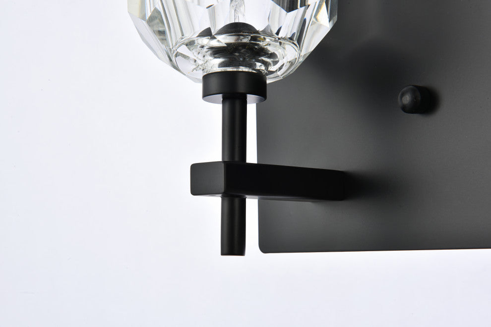 4 Light Wall Sconce, Black