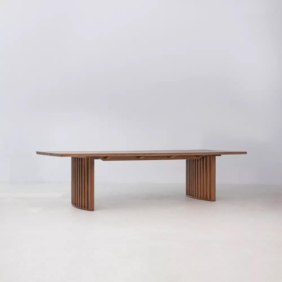 Zither 118" Dining Table, Pumpernickel