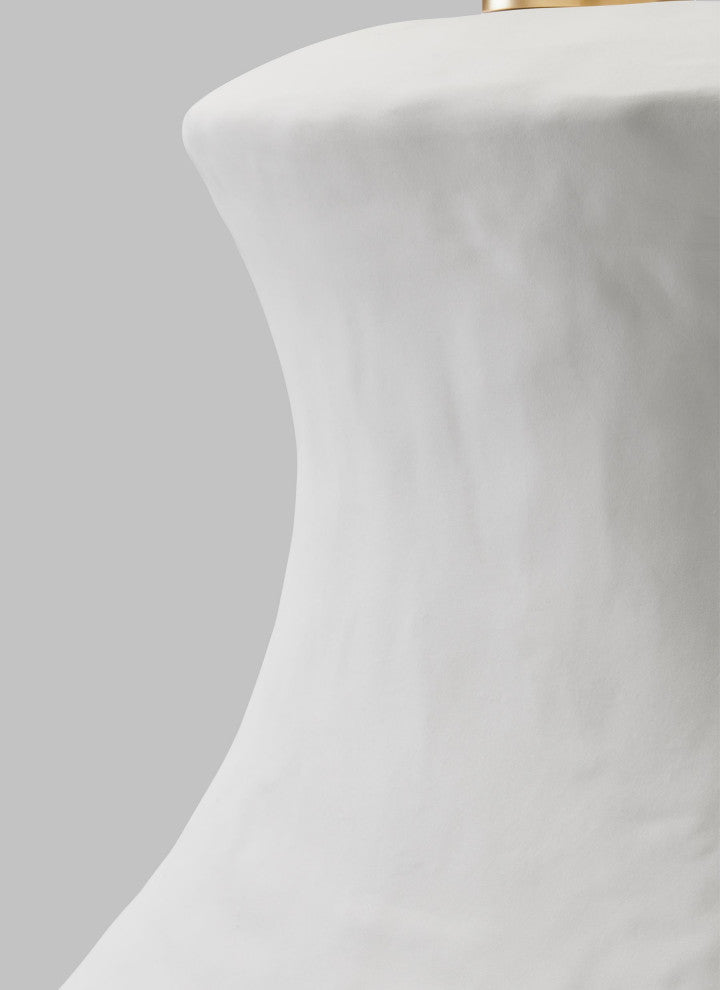 Bone Table Lamp, Matte White Ceramic