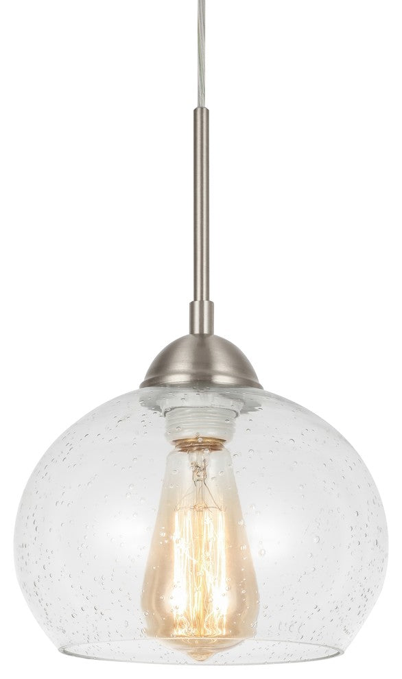 Woodbridge Lighting 13623STN-C008 Taylor Ball Mini-Pendant, Clear Seedy