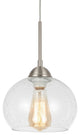 Woodbridge Lighting 13623STN-C008 Taylor Ball Mini-Pendant, Clear Seedy