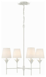 CRYSTORAMA Broche 4 Light Matte White Chandelier