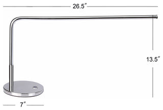 Natalie 13.5" LED Integrated Task Lamp, Chrome