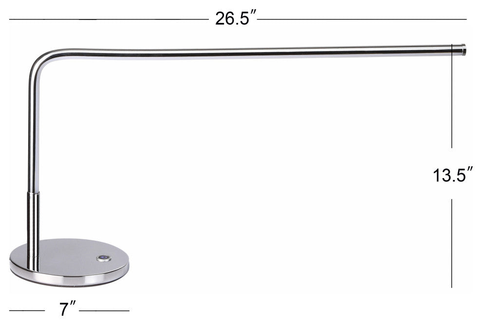 Natalie 13.5" LED Integrated Task Lamp, Chrome
