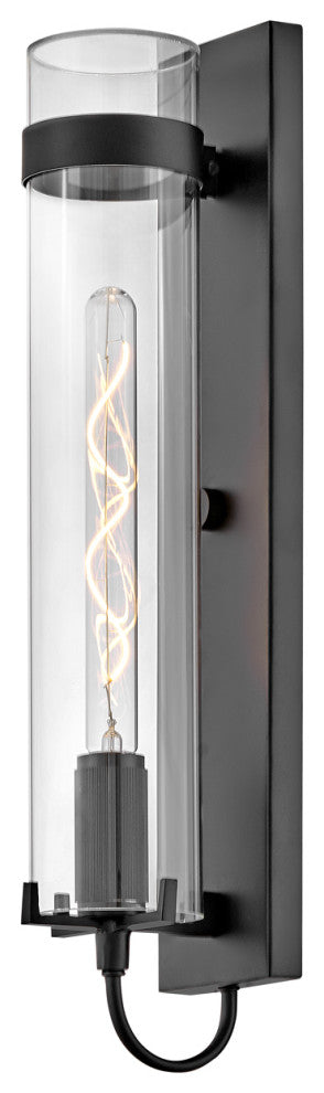 Hinkley Ryden 24" Large Vintage Industrial Outdoor Wall Sconce, Black