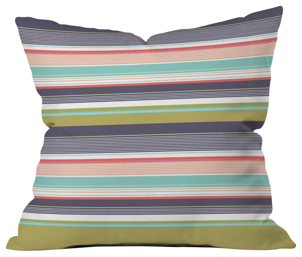 Wendy Kendall Multi Stripe Outdoor Throw Pillow