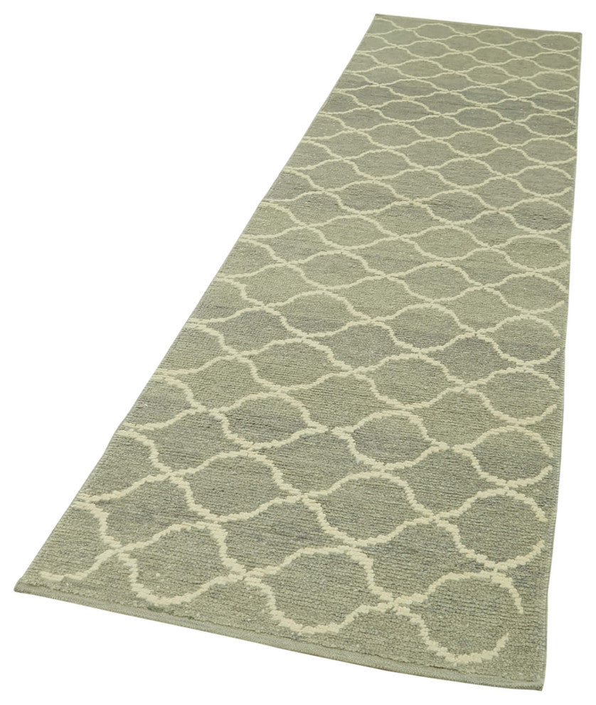Rug N Carpet - Handmade Decorative 2' 10" x 12' 6" Moroccan Runner Rug