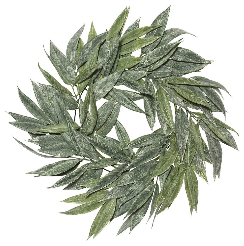 Vickerman FK172401 24" Artificial Green Muddy White Willow Wreath