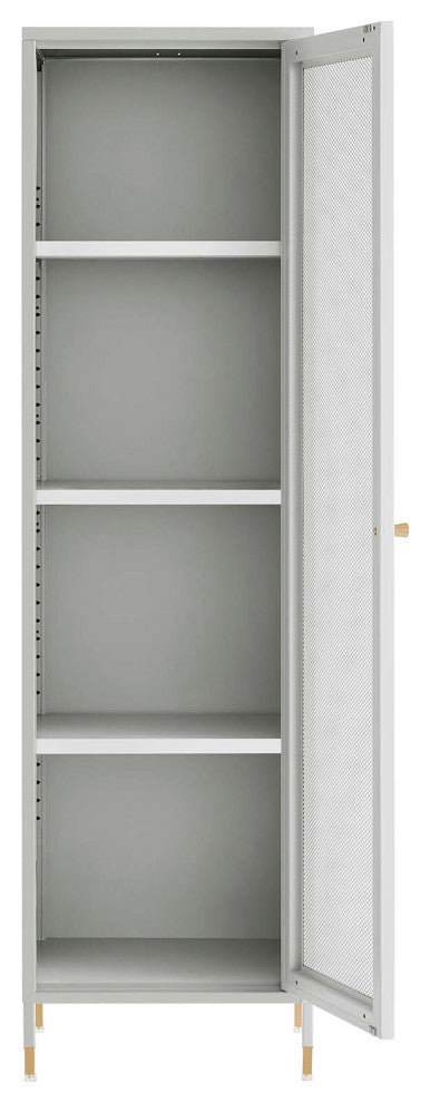 Covelo Tall Storage Cabinet - Light Gray