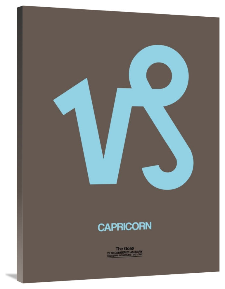 "Capricorn Zodiac Sign Blue" Fine Art Print