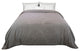 Yue Home Textile Yarn-Dyed Linen Cotton Reversible Duvet Cover, Taupe, King
