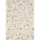 Nuloom Swirls Low-High Shag Area Rug, Cream 3'3"x5'