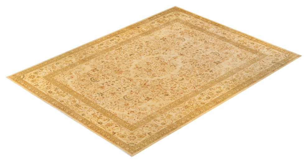 Mondal One-of-a-Kind Hand-Knotted Area Rug Ivory, 10'2"x13'7"