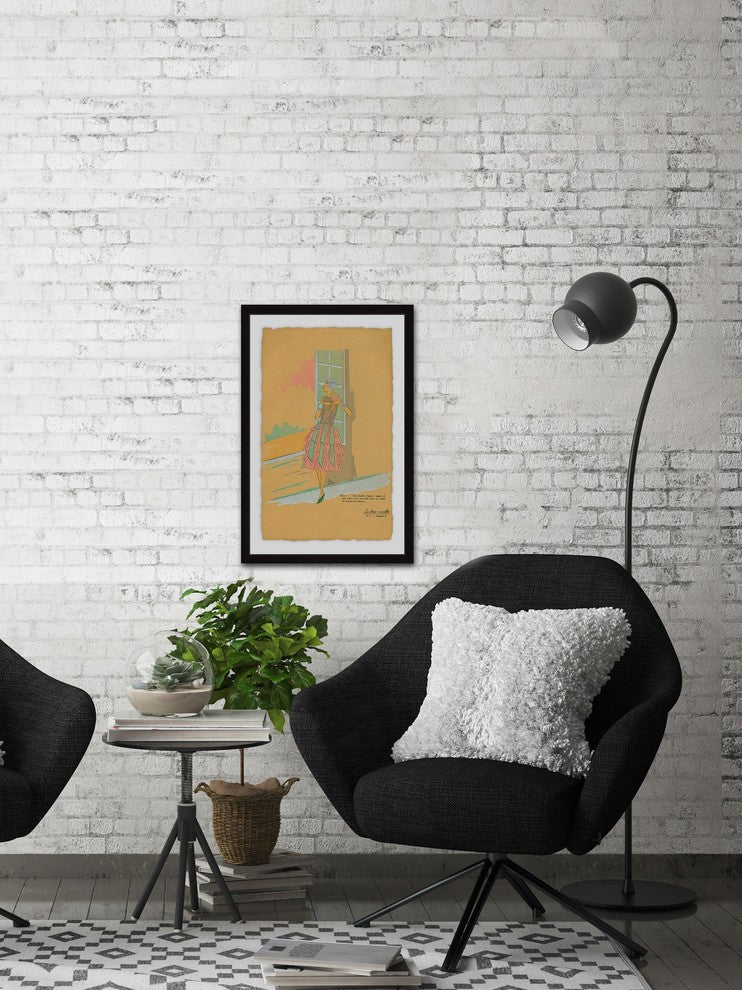 "Gazing Out the Window" Framed Painting Print, 24"x36"
