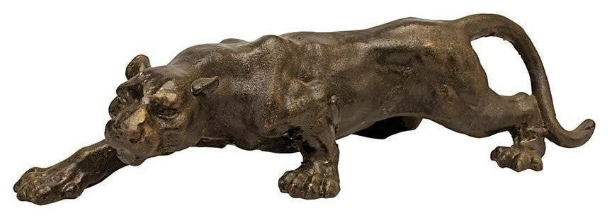Collectible Black Panther Cast Iron Statue Sculpture