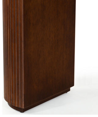Safavieh Couture Rikki Fluted 1 Drawer Console, Walnut