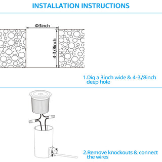LEONLITE 6-Pack LED Low Voltage Landscape Pathway Lights