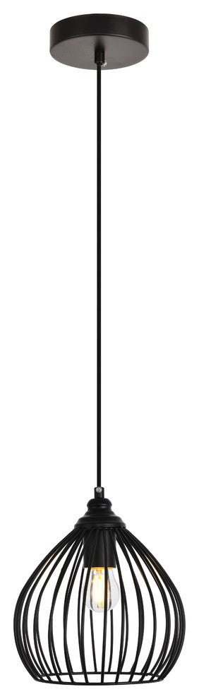 1-Light Pendant in Black