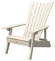 Manhattan Beach Adirondack Chair With Folding Ottoman, White