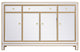 Elegant Decor MF72001G 56" Mirrored Credenza, Gold